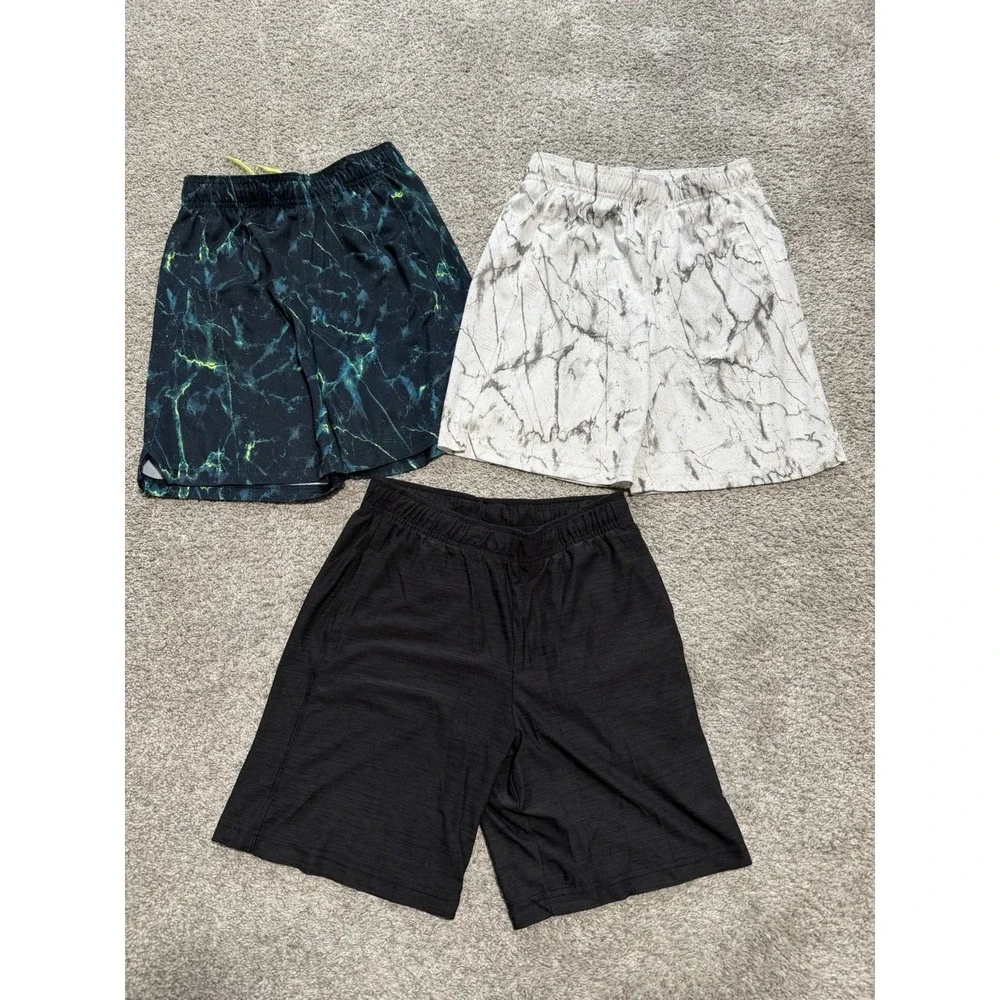 Lot Of 3 Pair Boys Shorts Size Large 10/12 Old Navy Active Go Dry Cool Shorts